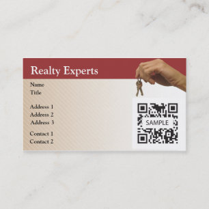 Carte De Visite Experts en matière d'objet immobilier de modèle 