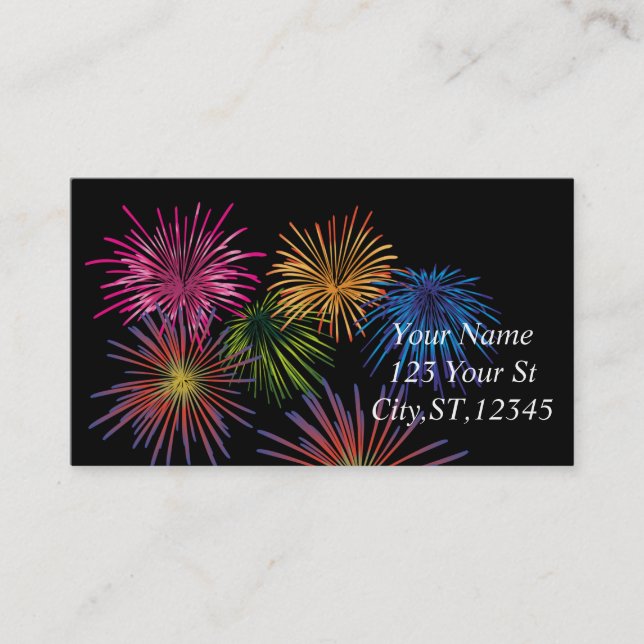 Carte De Visite Explosion de feux d'artifice Thunder_Cove (Devant)
