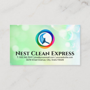 Carte De Visite Express du service de nettoyage   Bulle de savon