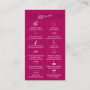 Carte De Visite Extension de la ceinture de maquillage rose foncé