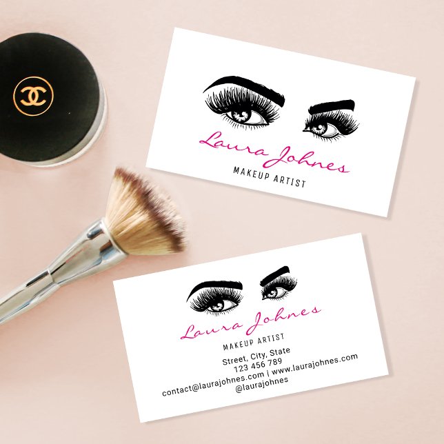 Carte De Visite Extension Lash Belle Lashes Long Artiste maquillag (Créateur téléchargé)