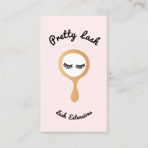 Carte De Visite Extension Lash Rose EyeLash Gold Mirror