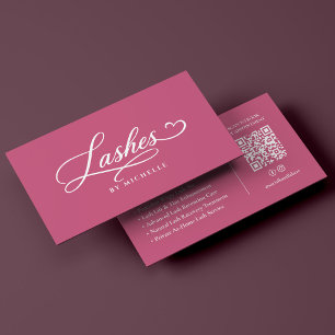 Carte De Visite Extensions de cils Lift Tech Rose Esthétique