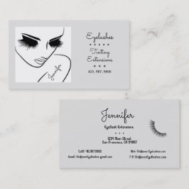 Carte De Visite Extensions Eyelash / Tintillage Silhouette Dessin