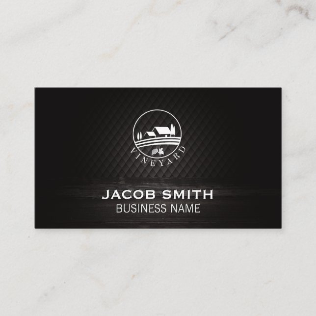 Carte De Visite Extérieur | Vin | Découpe en bois | Vignoble (Devant)