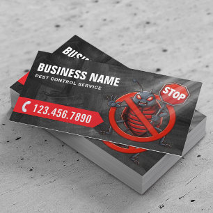Carte De Visite Exterminateur de bedbug professionnel de lutte ant