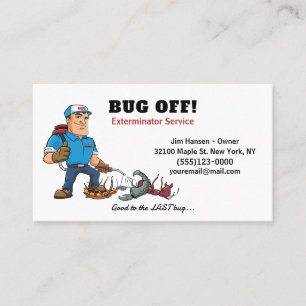 Carte De Visite Exterminateur Service de lutte contre les bogues e