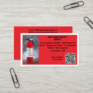 Carte De Visite Extincteur rouge Sécurité incendie