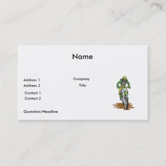 Carte De Visite extrême moto de saleté