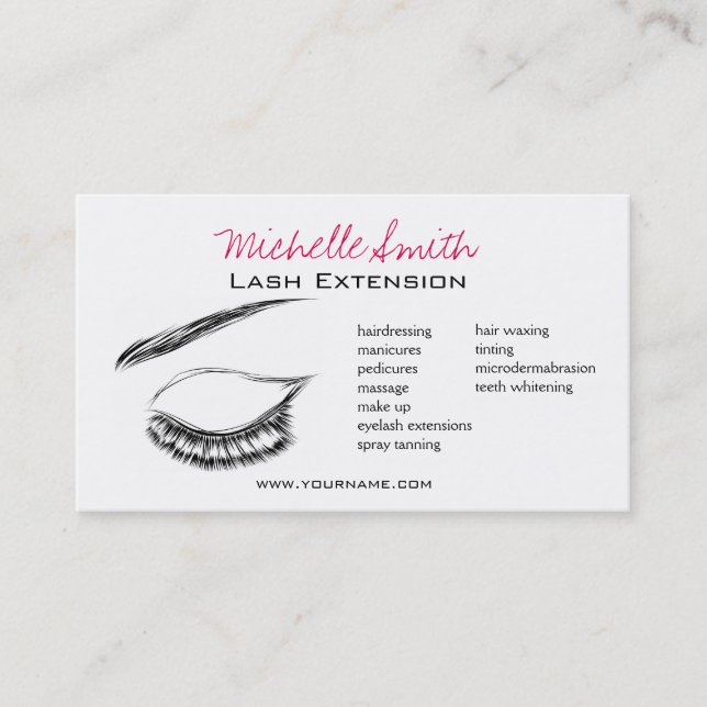 Carte De Visite Eye Sketch Mascara Lash Extension (Devant)