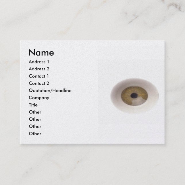 Carte de visite Eyeballs (Devant)