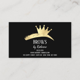 Carte De Visite Eyebrow Micorblading Aftercare Gold Crown