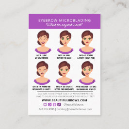 Carte De Visite Eyebrow Microblading Aftercare Quoi attendre Appt