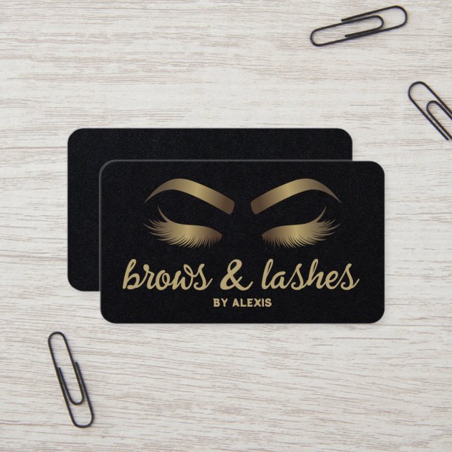 Carte De Visite Eyebrows et Eyelash Extension (Devant/Arrière en situation)