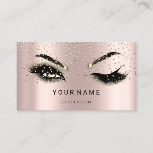 Carte De Visite Eyelash Brows Microblade. Logo CODE QR Confetti