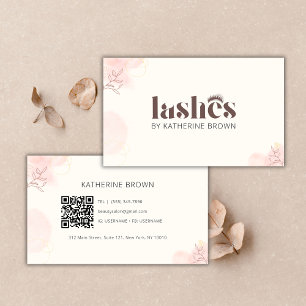 Carte De Visite Eyelash Extension Marque Lash Artist QR Code
