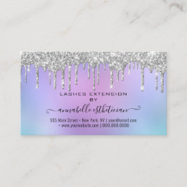 Carte De Visite Eyelash Extension Parties scintillant d'instructio