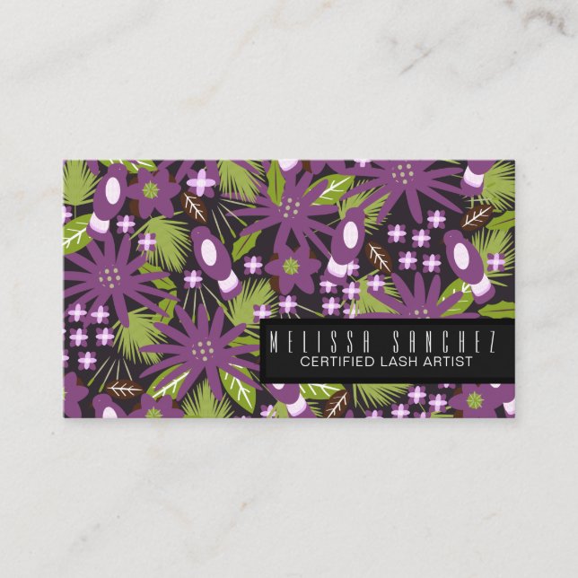 Carte De Visite Eyelash Extensions Artiste Maquillage Artiste Trop (Devant)