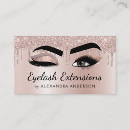 Carte De Visite Eyelash Extensions Lashes Parties scintillant Rose