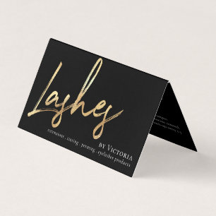 Carte De Visite Eyelashes Loyauté Gold Foil Tout en un