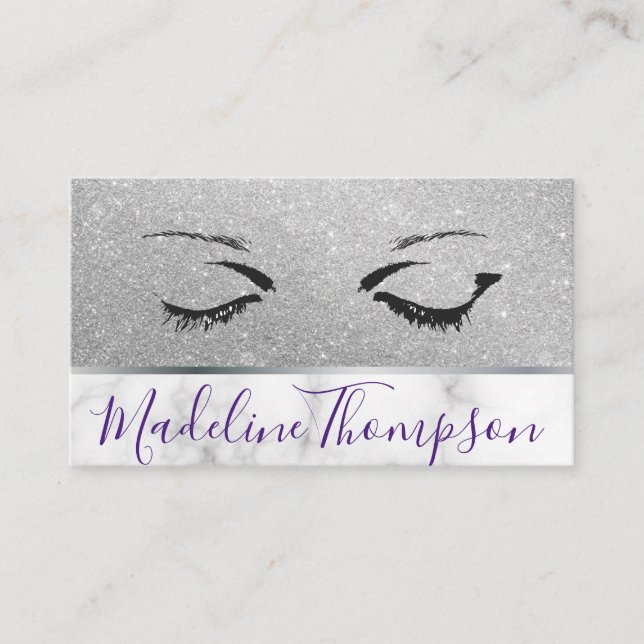 Carte De Visite Eyelashes maquillage Artiste Parties scintillant e (Devant)