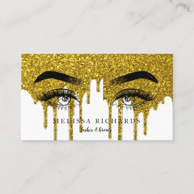 Carte De Visite Eyelashes Professionnel Artiste maquillage Black D (Devant)