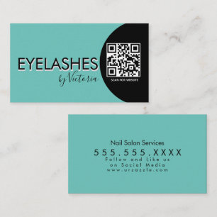 Carte De Visite Eyelashes Salon Beauté Eyelashes QR CODE