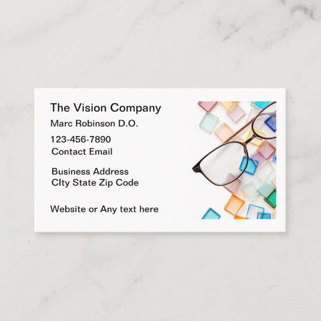 Carte De Visite Eyewear Vision Card Eye Doctor (Devant)