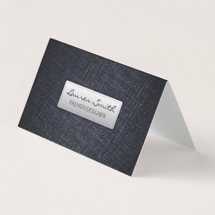 Carte De Visite Fabric Denim