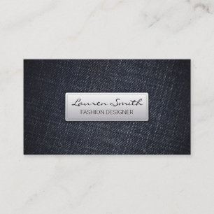 Carte De Visite Fabric Denim