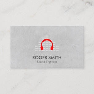 Carte De Visite Fabricant d'écouteurs Sound Engineer