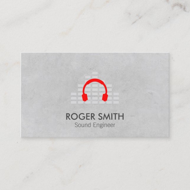 Carte De Visite Fabricant d'écouteurs Sound Engineer (Devant)