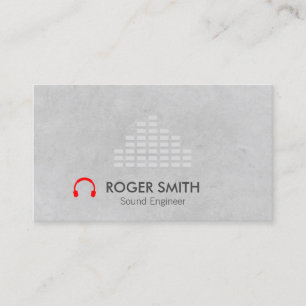 Carte De Visite Fabricant d'écouteurs Sound Engineer