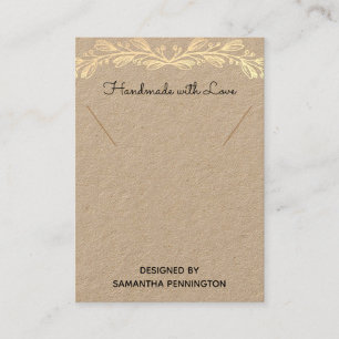 Carte De Visite Fabriqué à la main avec collier d'amour Afficher l