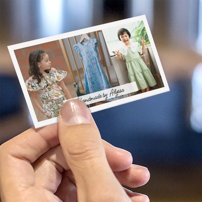 Carte De Visite Fabriqué à la main par Maker Petite entreprise Pho (Custom Photos handmade business card)