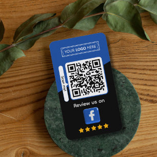 Carte De Visite Facebook Business Review avec code QR