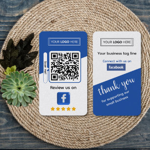 Carte De Visite Facebook Business Review avec code QR