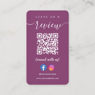 Carte De Visite Facebook Instagram Qr Code Laisser Un Avis Berry