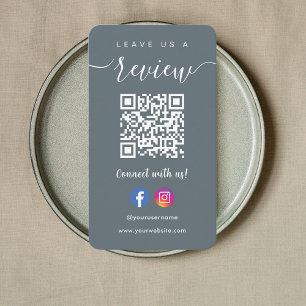 Carte De Visite Facebook Instagram Qr Code Laissez-nous un examen 