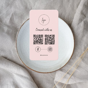 Carte De Visite Facebook Instagram QR Code Se Connecter Avec Nous