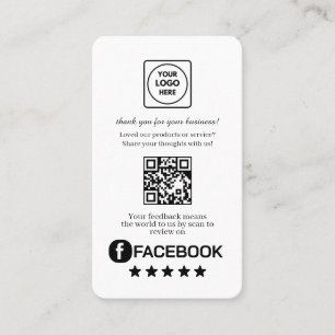 Carte De Visite Facebook QR   Lien de retour de feedback de révisi