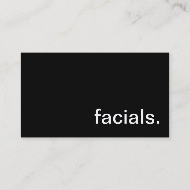 Carte de visite facial (Devant)