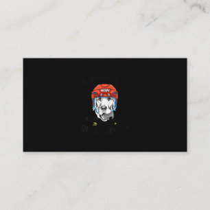 Carte De Visite Facilement Distrait Par Les Chiens Et Le Hockey