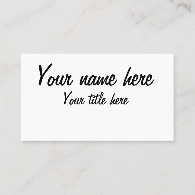 Carte De Visite faire de vous (Devant)