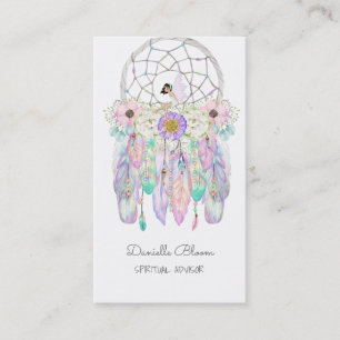 Carte De Visite Fairy Dream Catcher Boho Flèches Plumes