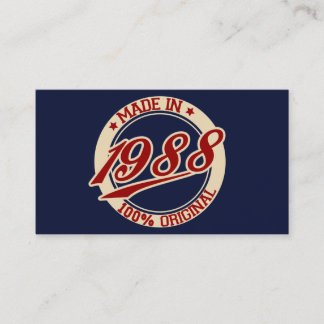 Carte De Visite Fait En 1988