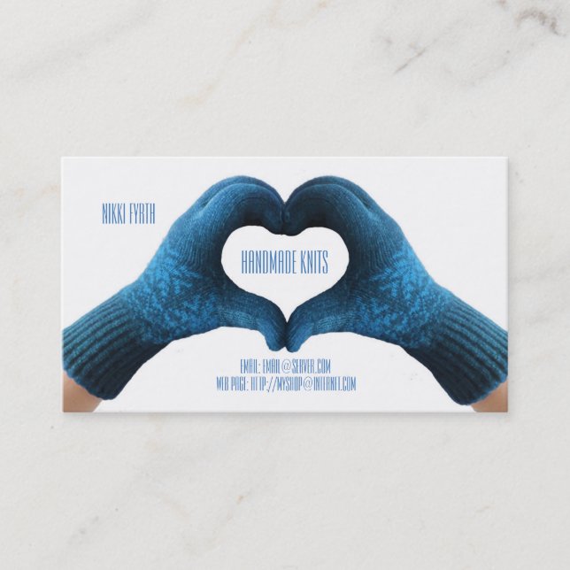 Carte de visite fait main de Knits (Devant)