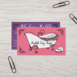 Carte de visite fait main de sels de bain de savon
