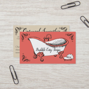 Carte de visite fait main de sels de bain de savon
