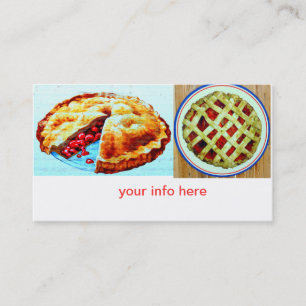 carte de visite fait maison de tartes